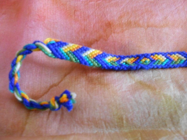 Armband | Freundschaftsarmband blau-gelb-orange-grün