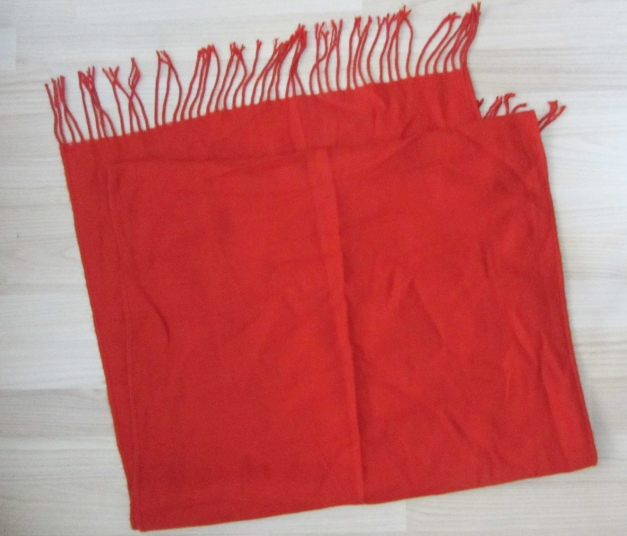 H&M Strickschal orange XL Schal fransen