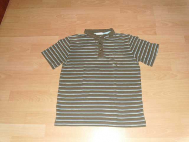 Poloshirt von Beat, khaki geringelt, Gr. 176