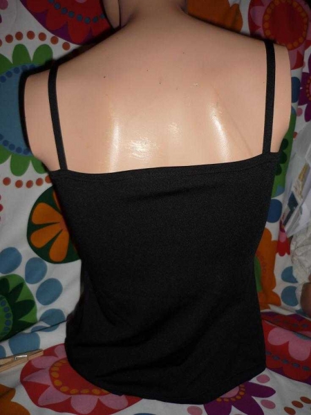 Wasserfall Tank Top * M L 38 40 * schwarz * france