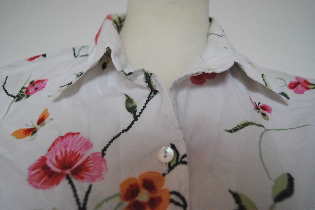 Blumen Vintage Blüten Flower-Power Bluse Trendi