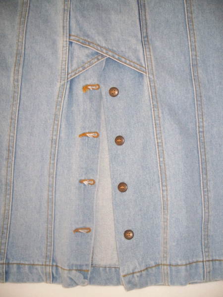 VINTAGE// Jeansrock hellblau (midi/ highwaist) von *Together*