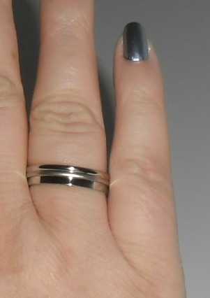 Schön designter Ring, Edelstahl 19,7 mm