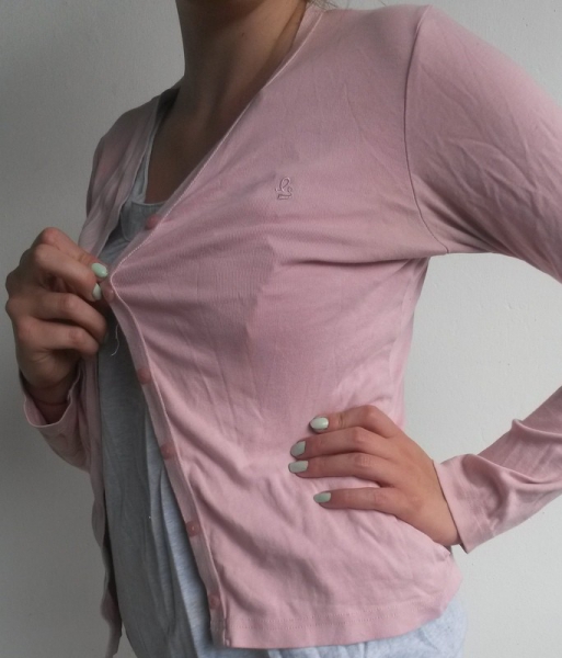altrosafarbener Cardigan