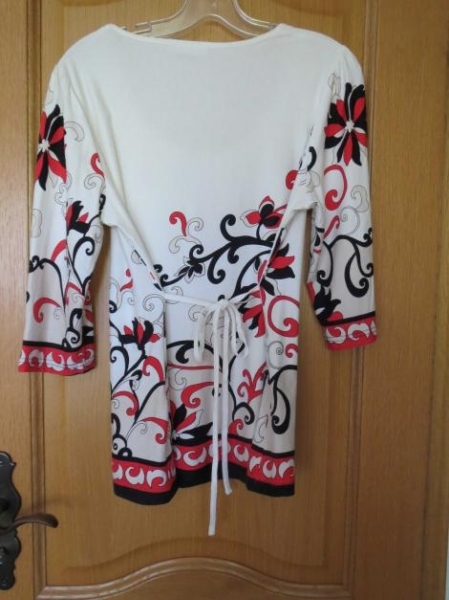 Tunika,florale Muster,3/4 Arm