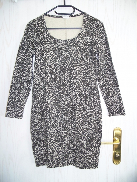 VINTAGE// 80er-Leo-Kleid Bodycon Gr. 38