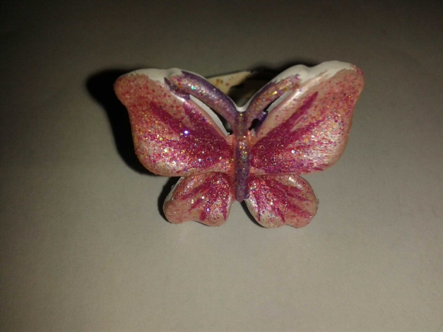 Pink / Lila Schmetterlings Ring