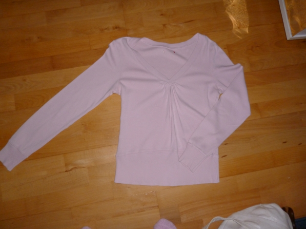 Pullover mit V-Auschnitt (rosa) gr.M