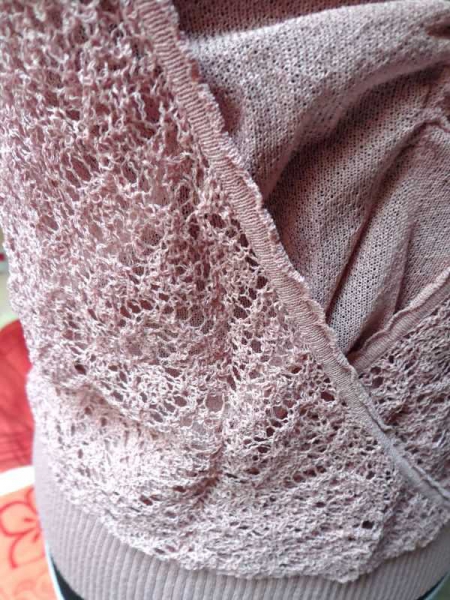 ZARA Top in Westenoptik rosa