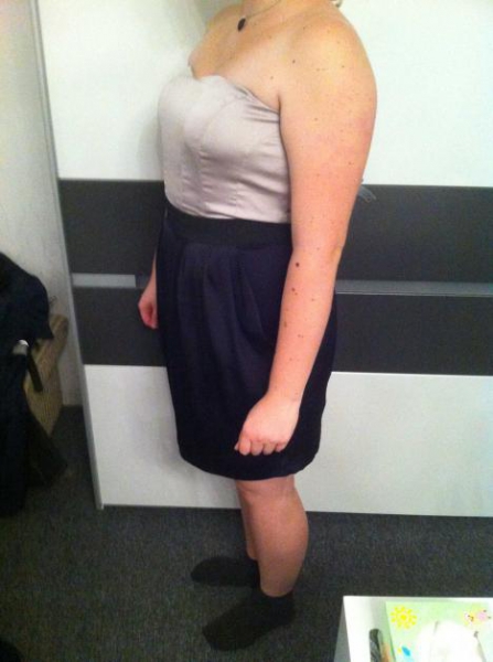 Schickes Party Kleid, Ocker, schwarz