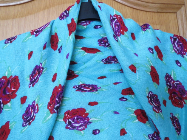 Halstuch, florale Muster, blau