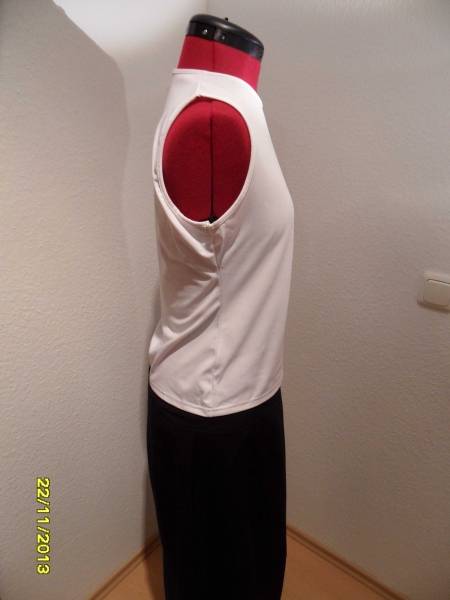 weißes Tanktop mit Glitzerstern von Hennes Gr. L, schick, H&M 