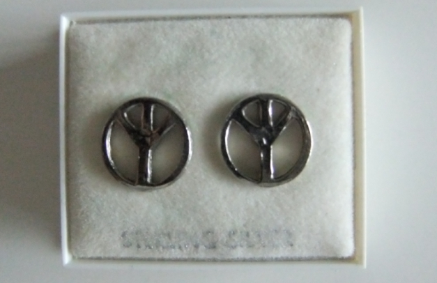 Ohrstecker Ohringe PEACE Frieden Rune Silber 