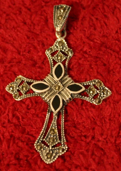 Sterlingsilber Kettenanhänger Gothic Kreuz