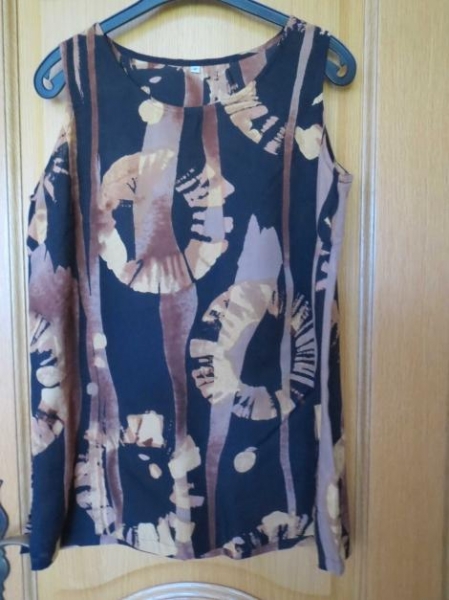 Top, Gr.42/M, neu, braun-beige