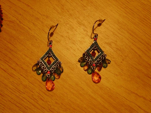 Ohrringe Hänger bunt Bollywood Stil TOP