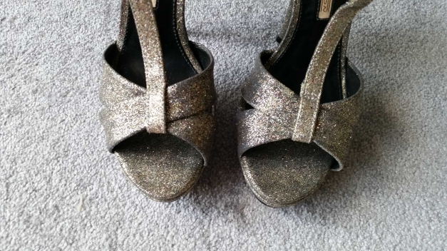Buffalo Highheels gold/ silber Glitter