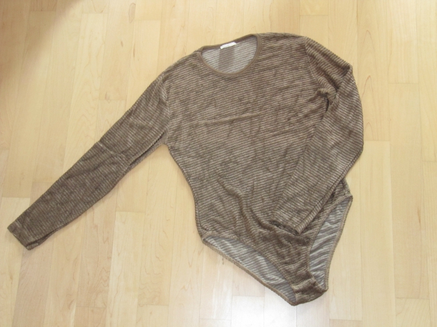 Braun beiger Bodys mit Streifenmuster Gr.M