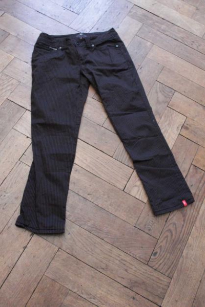 braun schwarz gestreifte Hose von Esprit