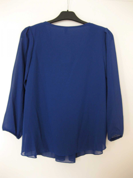 Chiffontop blau königsblau XS-S *NEU mit Etikett*