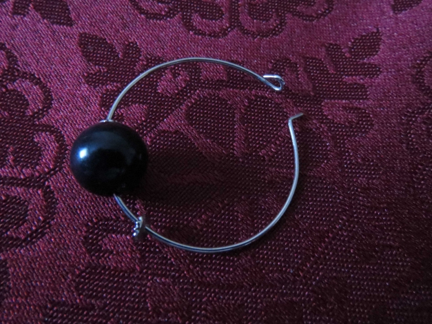 Ohrringe, schwarz-silber, Modeschmuck