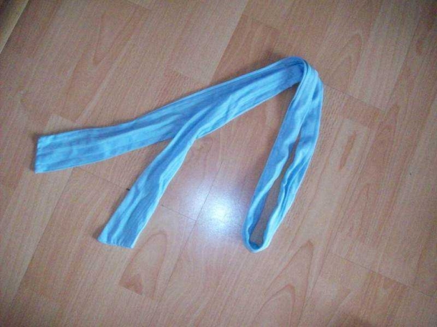  Dünner, schmaler babyblauer Schal, Tuch für um den Hals  auch als Gürtel verwendbar