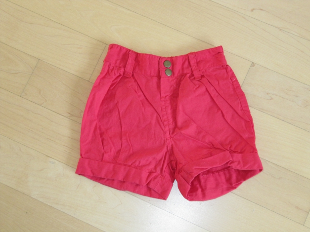 Rote Shorts mit Umschlag 74/80