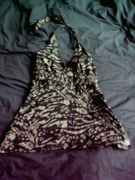 Leo-Neckholder-Top Schwarz / Grün *Gothic* *Glam* *Rockabilly* *Rockabella*