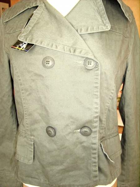 Blazer Parka Jacke *Military* Steampunk Army Trenchcoat XXS xs s Zweireiher Übergang. 32 34 36