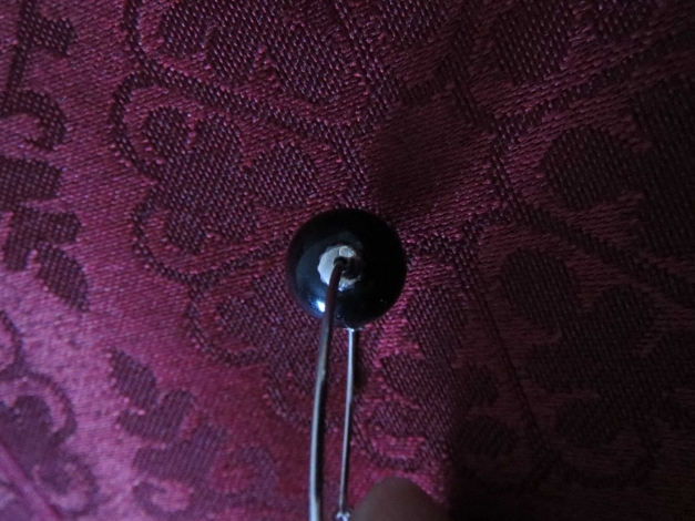 Ohrringe, schwarz-silber, Modeschmuck