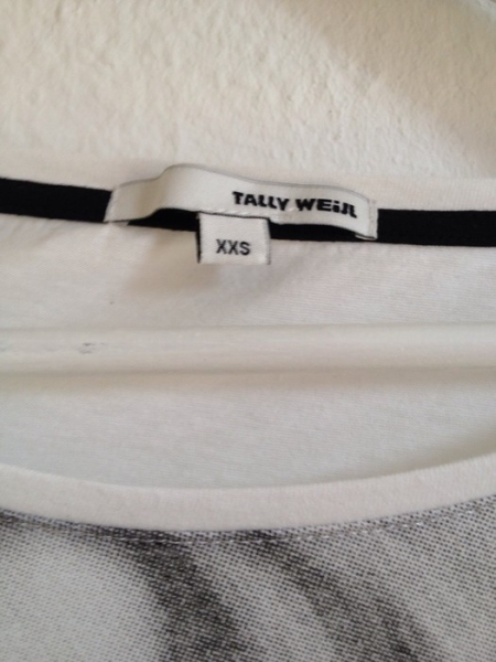 Langarm Shirt mit Streifen und Aufdruck