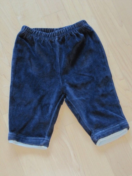 Dunkelblaue Nicki Hose Gr. 62