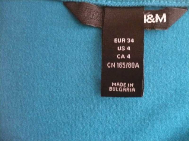 Schönes H&M Viskose Wickel Kleid Petrol XS S 34 36