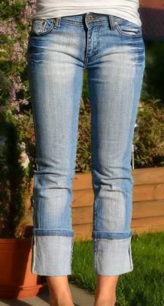 New Yorker Skinny Jeans siebenachtel Länge Used Look NEU 34 XS