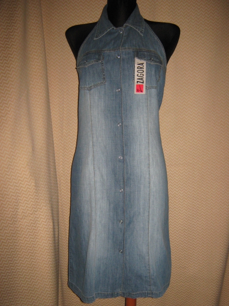 NEU mit ETIKETT * Sexy * Neckholder * Rückenfrei * Jeans- Kleid 