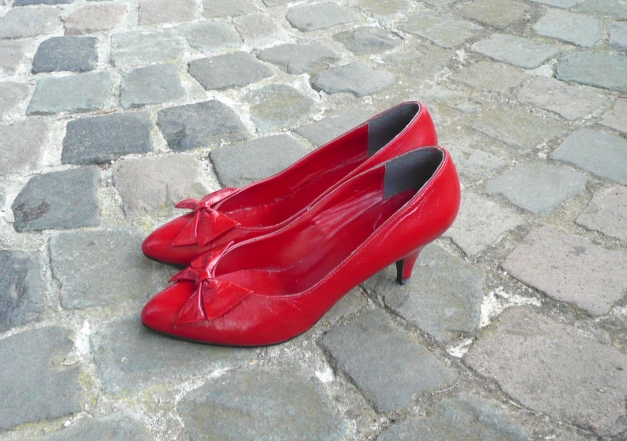 Madonna 80er Vintage Pumps in kirschrot Gr. 37
