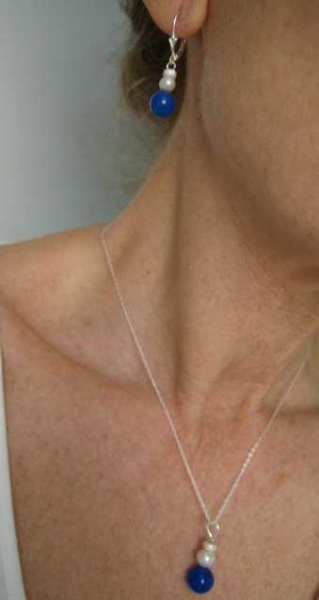 Anhänger Achat 925er Sterling Silber Süßwasserperle