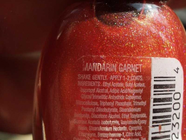  Sally Hansen   MANDARIN GARNET Orange-Roter Holo-Lack    Sehr selten!