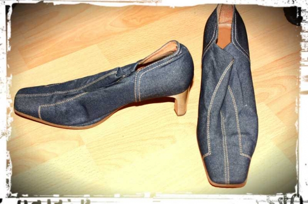 Jeans Ankle Schuhe, Halbschuhe, Jeansstoff, Gr. 41