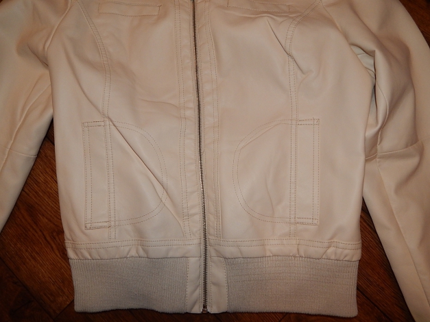 Tolle Lederjacke Gr. L in creme Top