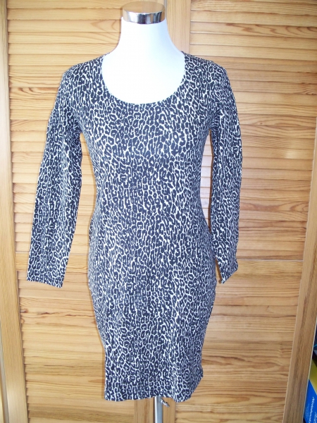 VINTAGE// 80er-Leo-Kleid Bodycon Gr. 38
