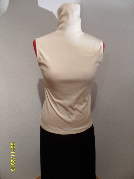 Rollkragen Tanktop in beige, Größe 36, sehr schick, Sommertop, leicht