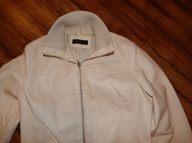 Tolle Lederjacke Gr. L in creme Top