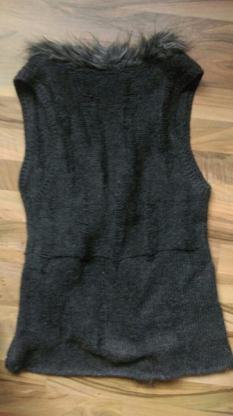 Graue lange Strickweste von Tom Tailor