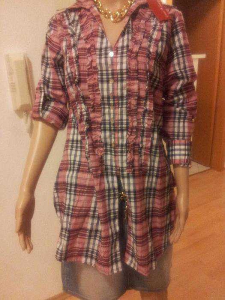 Super schöne Lange Kariertes Bluse von Laura di Sarpi Neu