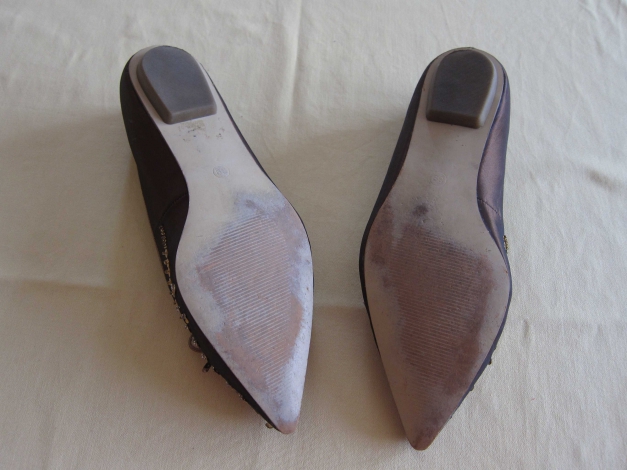 Braune Ballerinas mit Pailletten
