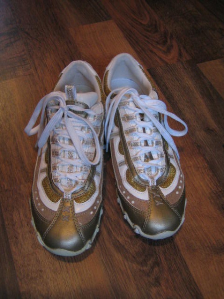 Sneaker Sportschuhe weiß /gold #Graceland