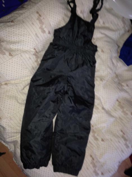 Skihose schwarz, Schneehose, Latzhose Gr 128