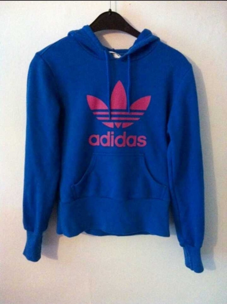 adidas hoodie rot blau
