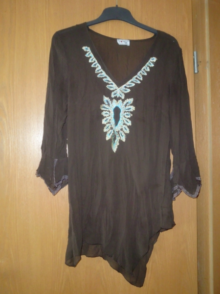 Tunika, ca. Gr. 36/38, braun